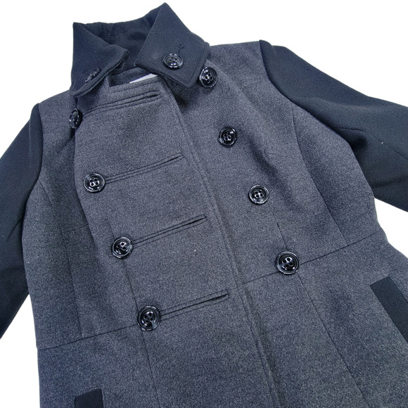 ((New)) American Rag Double-Breasted Peacoat - Charcoal Gray, Size S - Picture 3 of 7